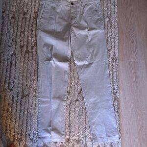 Theory Gray Chinos Straight Leg Cotton Blend